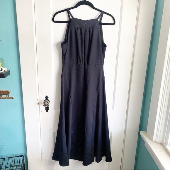 Veronika Maine Navy Floral Lace Front Detail Midi A-Line Dress NWT Cocktail XS/S - Picture 5 of 11